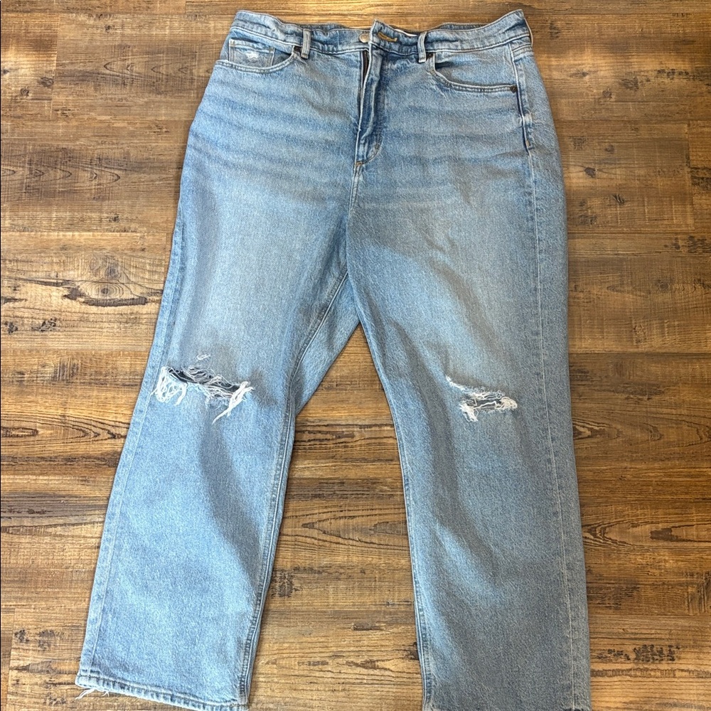 LOFT Light Blue Distressed Denim Jeans